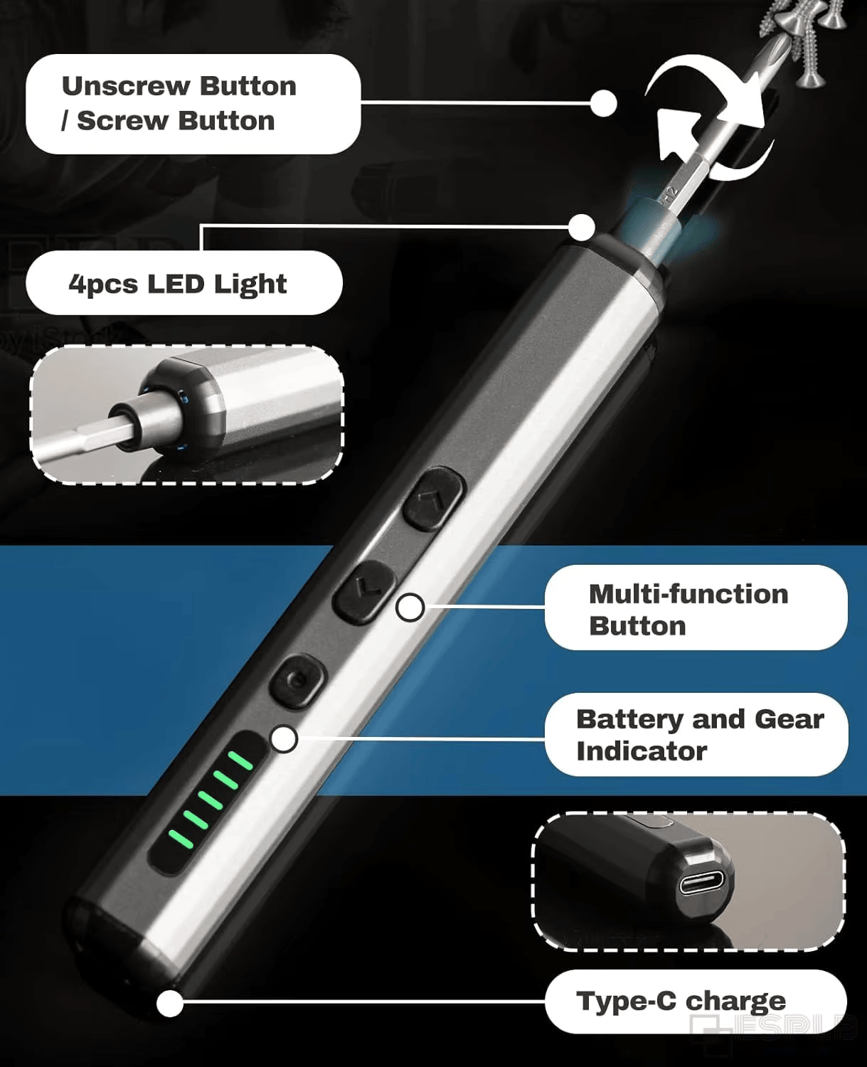 68 in 1 Wireless Screwdriver Set