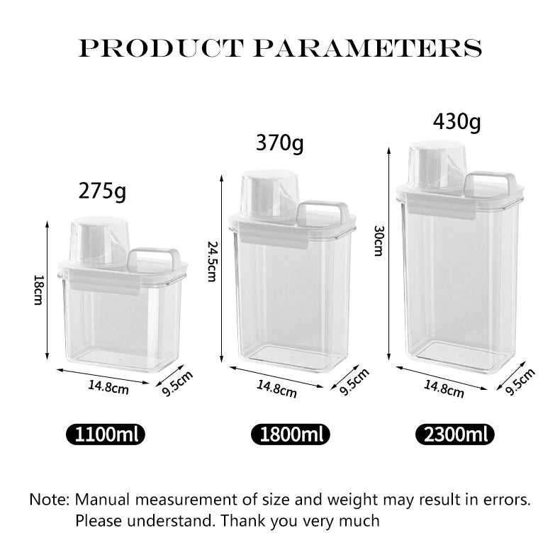 Laundry Powder Organizer Container