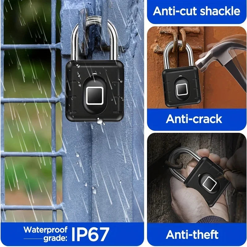 Smart Fingerprint Waterproof Padlock