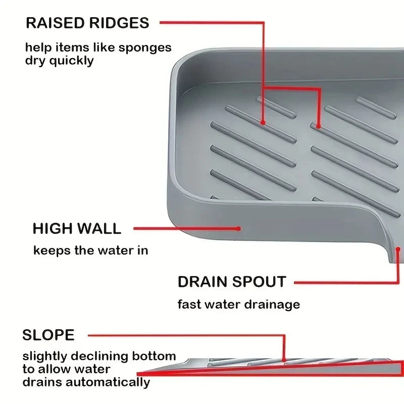 Silicone Sink-Side Tray